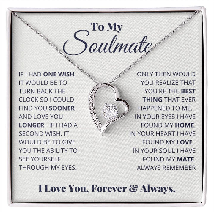 Soulmate - Forever & Always - Heart Necklace