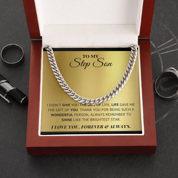 Jewelry gifts Stepson - Brighest Star - Cuban Link Chain - Belesmé - Memorable Jewelry Gifts