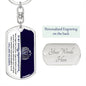 Granddaughter - Believe In You - Dog Tag With Swivel Keychain