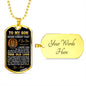 Son - Proud Of You - Military Necklace