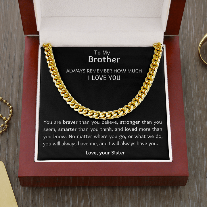 Brother - Love You - Cuban Link Chain
