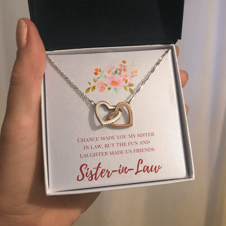 Sister in Law - Special Connection - Interlocking Hearts Necklace