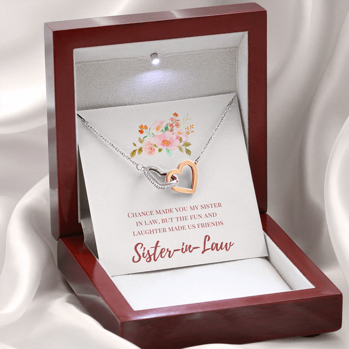Sister in Law - Special Connection - Interlocking Hearts Necklace