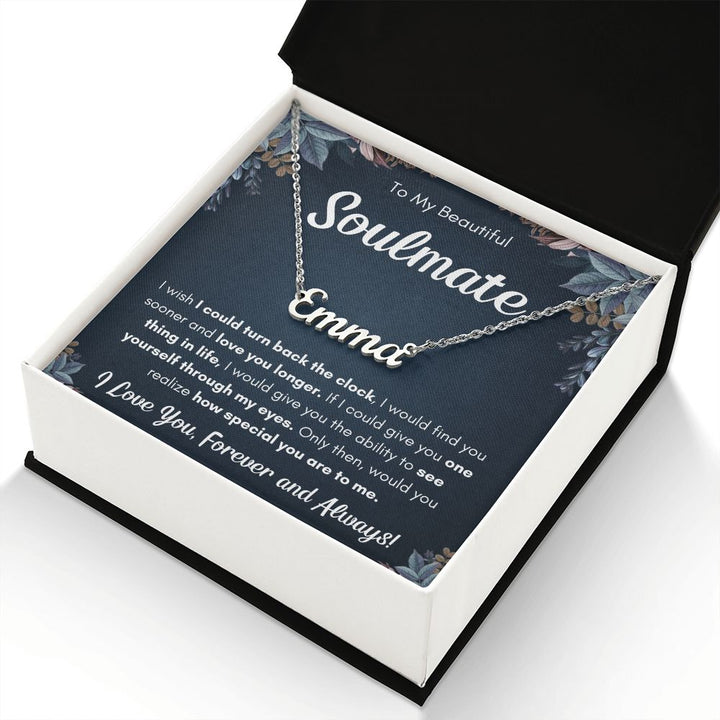 Custom name gift for girlfriend birthday personalized gifts for wife anniversary gift for her soulmate necklace for women present