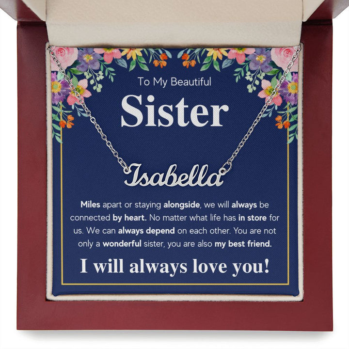 Personalized Custom Name Necklace From Sister birthday gifts from sister jewelry sisters necklace big sister little sister best sister gifts