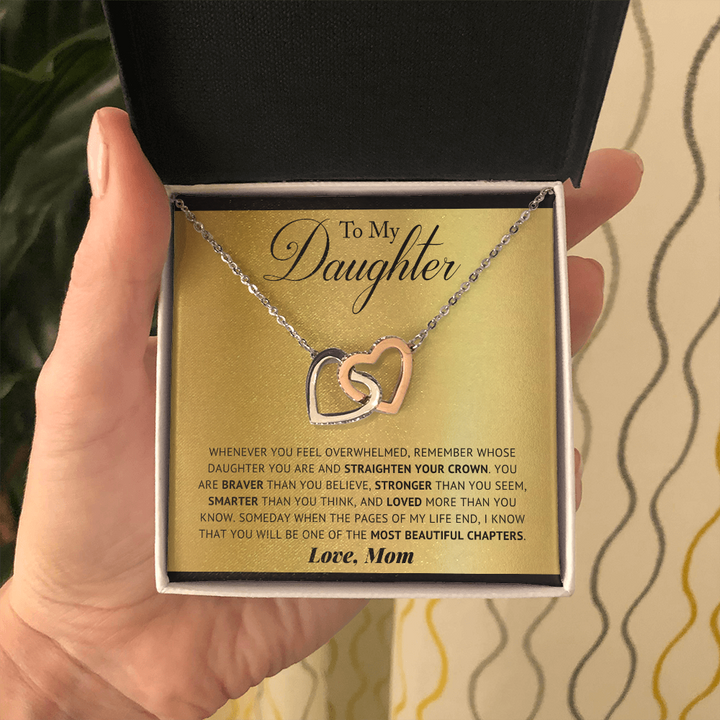 Daughter - Pages Of My Life - Interlocking Hearts Necklace