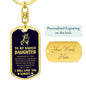 Jewelry gifts Daughter - Badass Daughter - Dog Tag With Swivel Keychain - Belesmé - Memorable Jewelry Gifts 