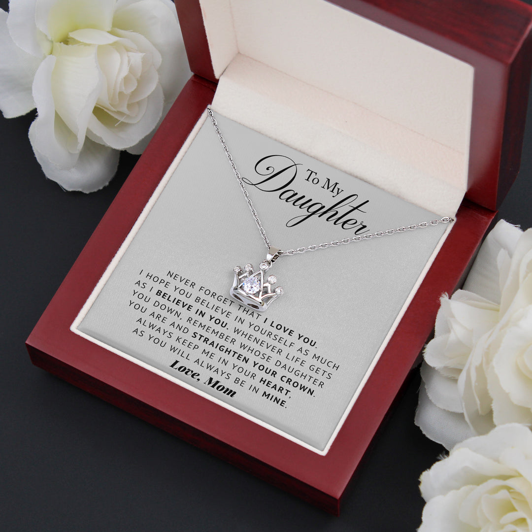 Daughter - My Heart Forever - Crown Necklace