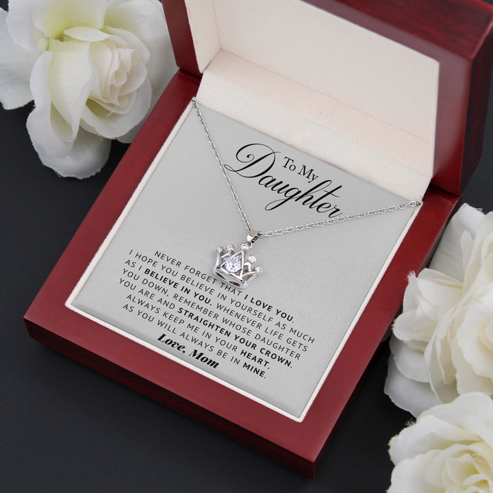 Daughter - My Heart Forever - Crown Necklace