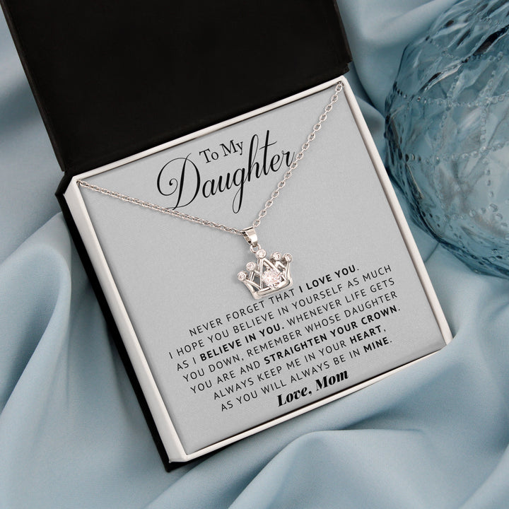 Daughter - My Heart Forever - Crown Necklace
