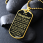 Husband - Gave My Heart - Military Necklace