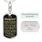 Husband - In Love - Dog Tag With Swivel Keychain