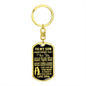 Son - Brave - Dog Tag With Swivel Keychain