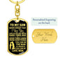 Son - Brave - Dog Tag With Swivel Keychain