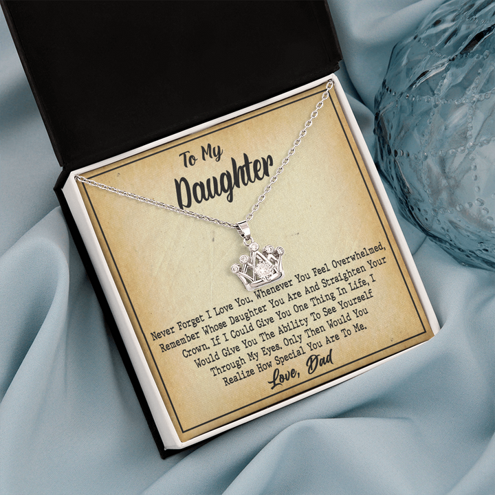 Daughter - Beautiful Eyes - Crown Necklace