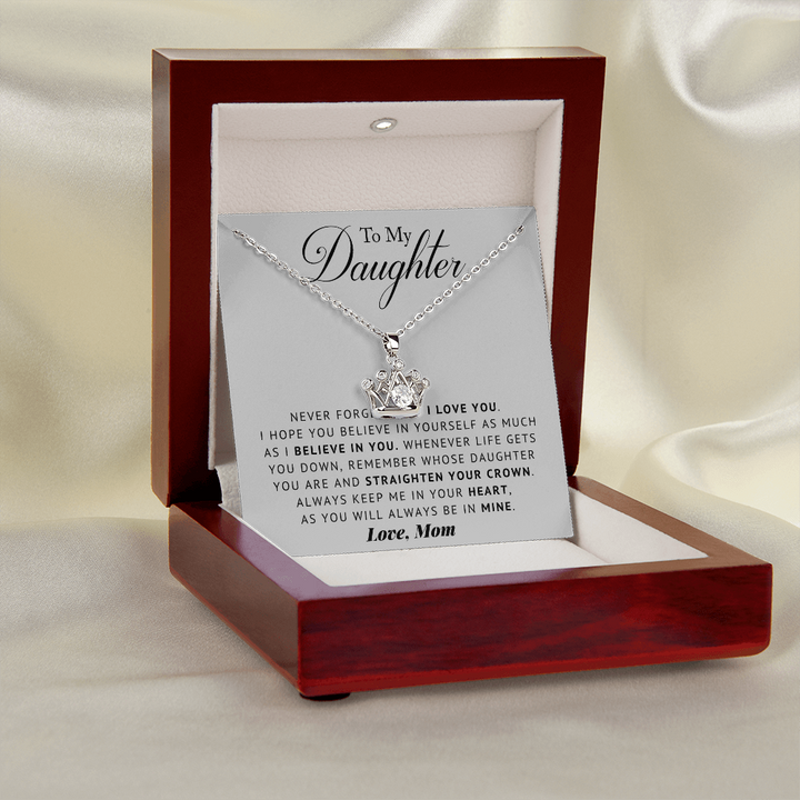 Daughter - My Heart Forever - Crown Necklace