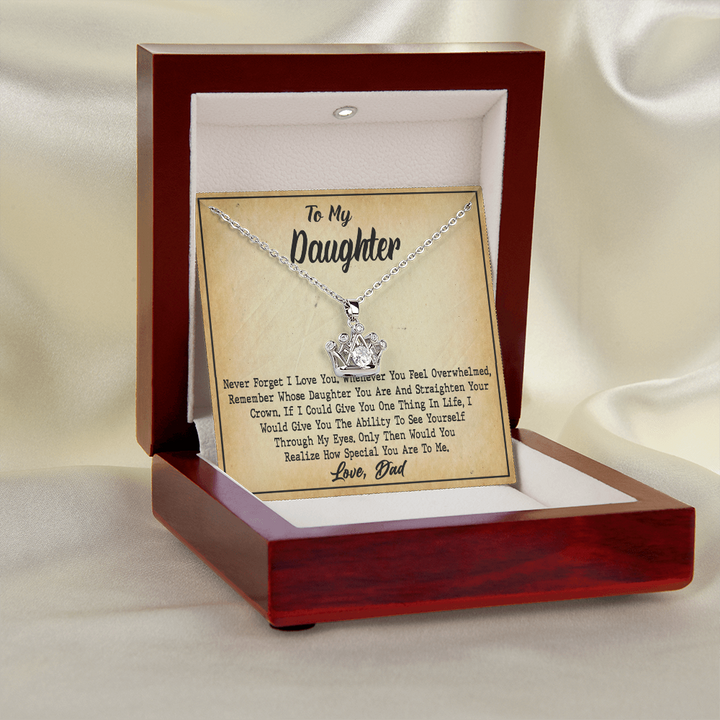 Daughter - Beautiful Eyes - Crown Necklace