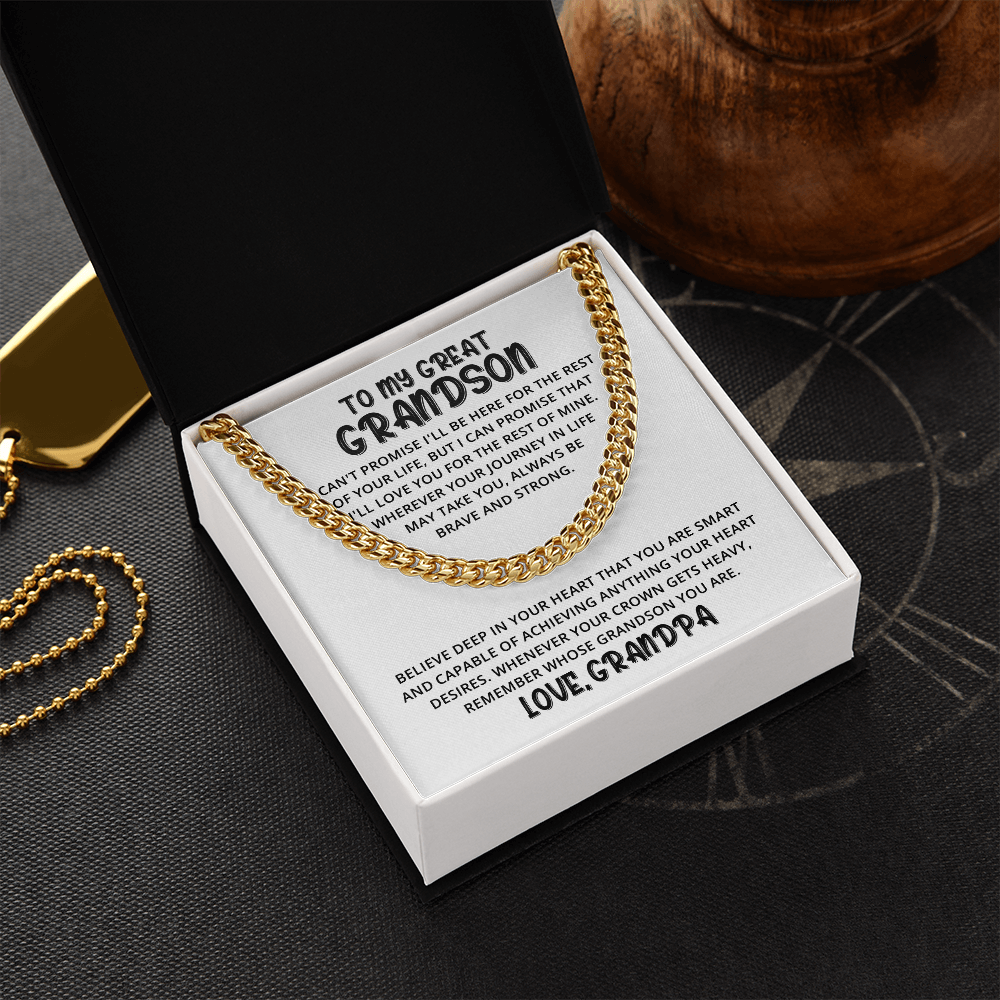 Grandson - Great Heart - Cuban Link Chain