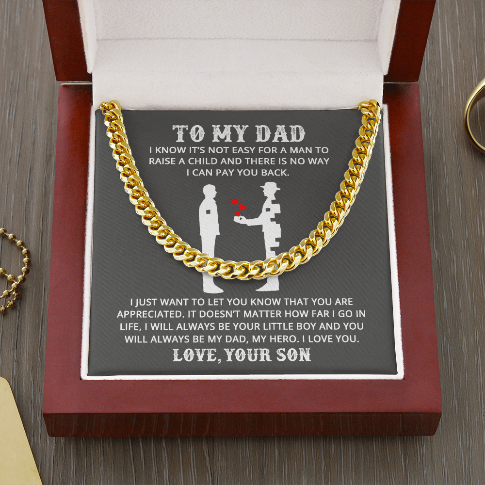 Dad - Support Of My Life - Cuban Link Chain