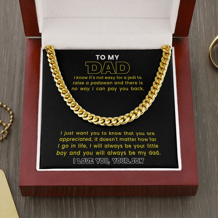 [Almost Sold Out] Dad - Jedi Teacher - Cuban Link Chain