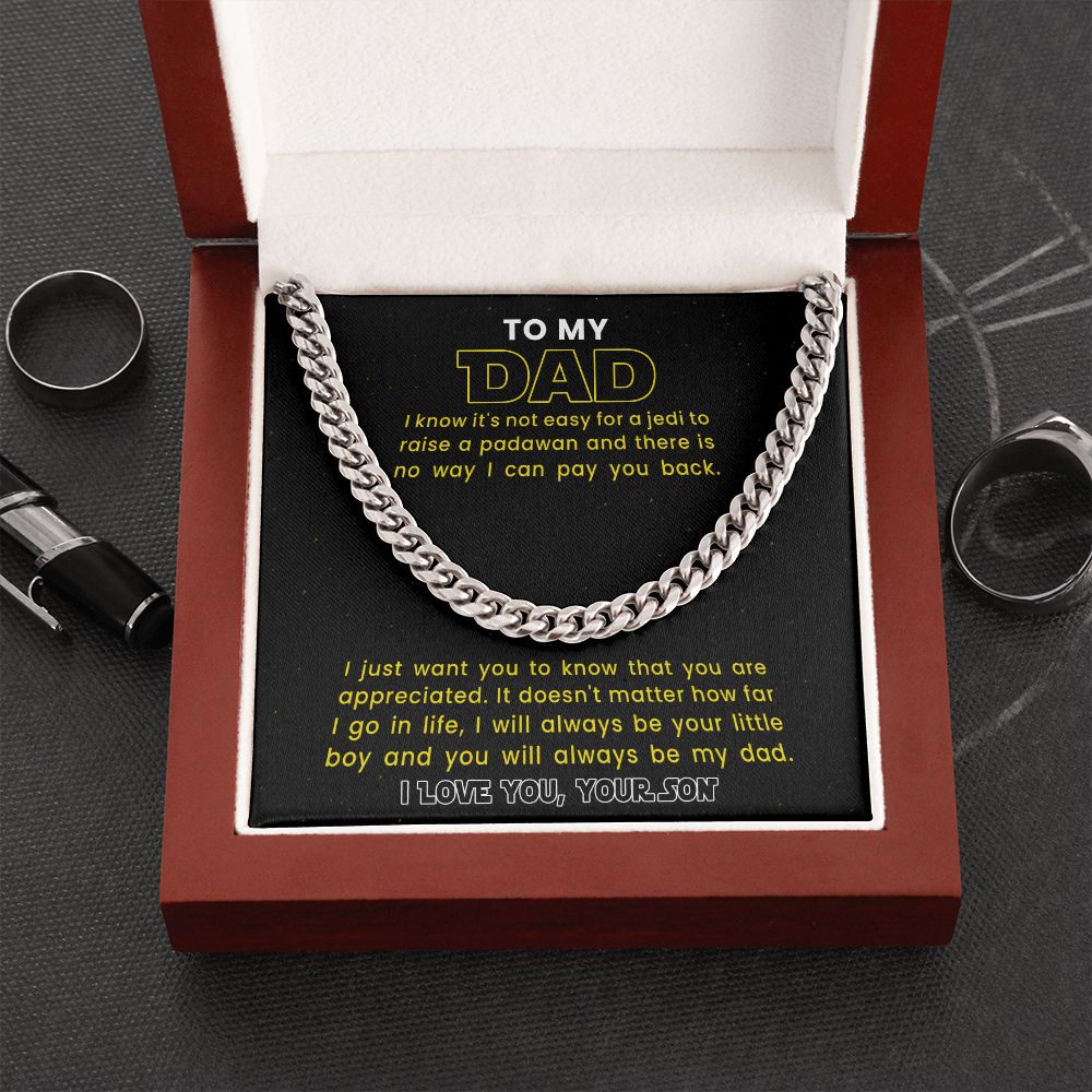 [Almost Sold Out] Dad - Jedi Teacher - Cuban Link Chain