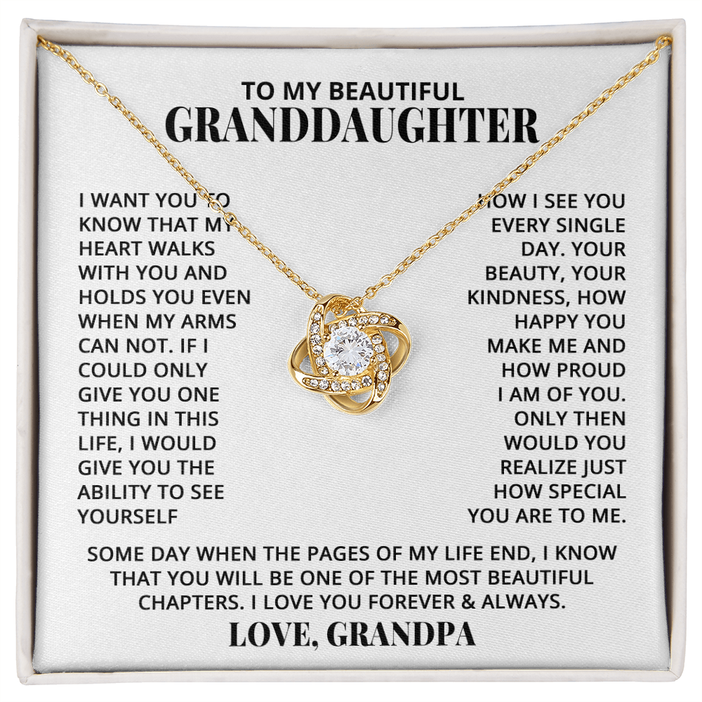 [Almost Sold Out] Granddaughter - Kind & Beautiful - Love Knot Necklace