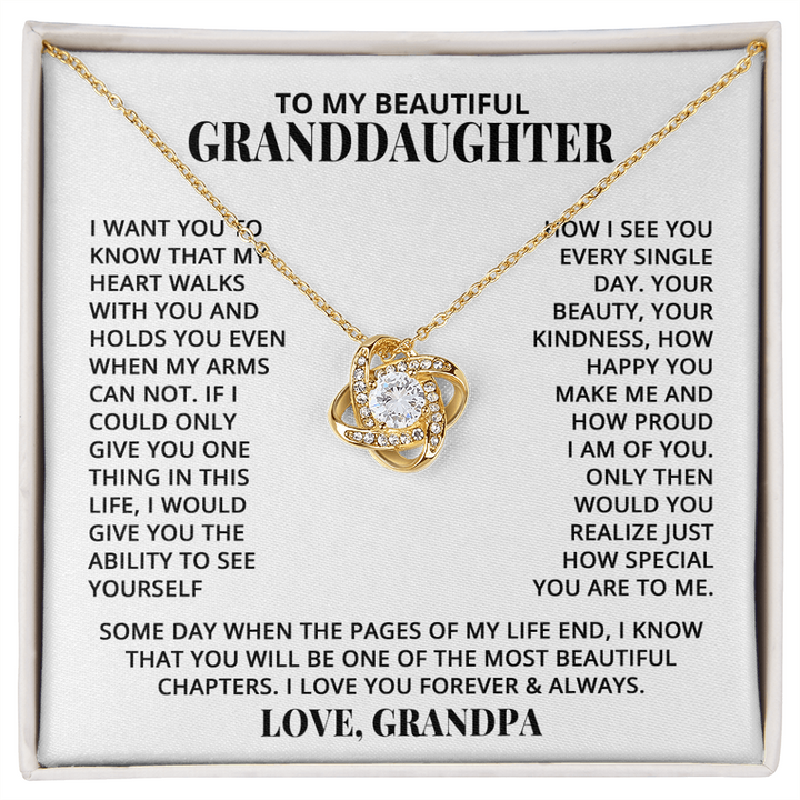 [Almost Sold Out] Granddaughter - Kind & Beautiful - Love Knot Necklace