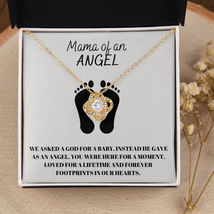 Mama of an Angel - Be Strong - Love Knot Necklace