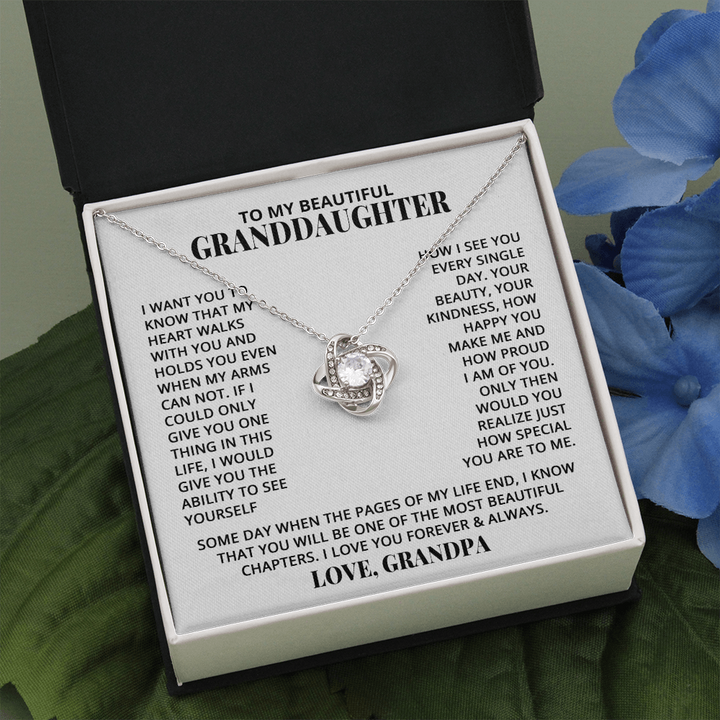 [Almost Sold Out] Granddaughter - Kind & Beautiful - Love Knot Necklace