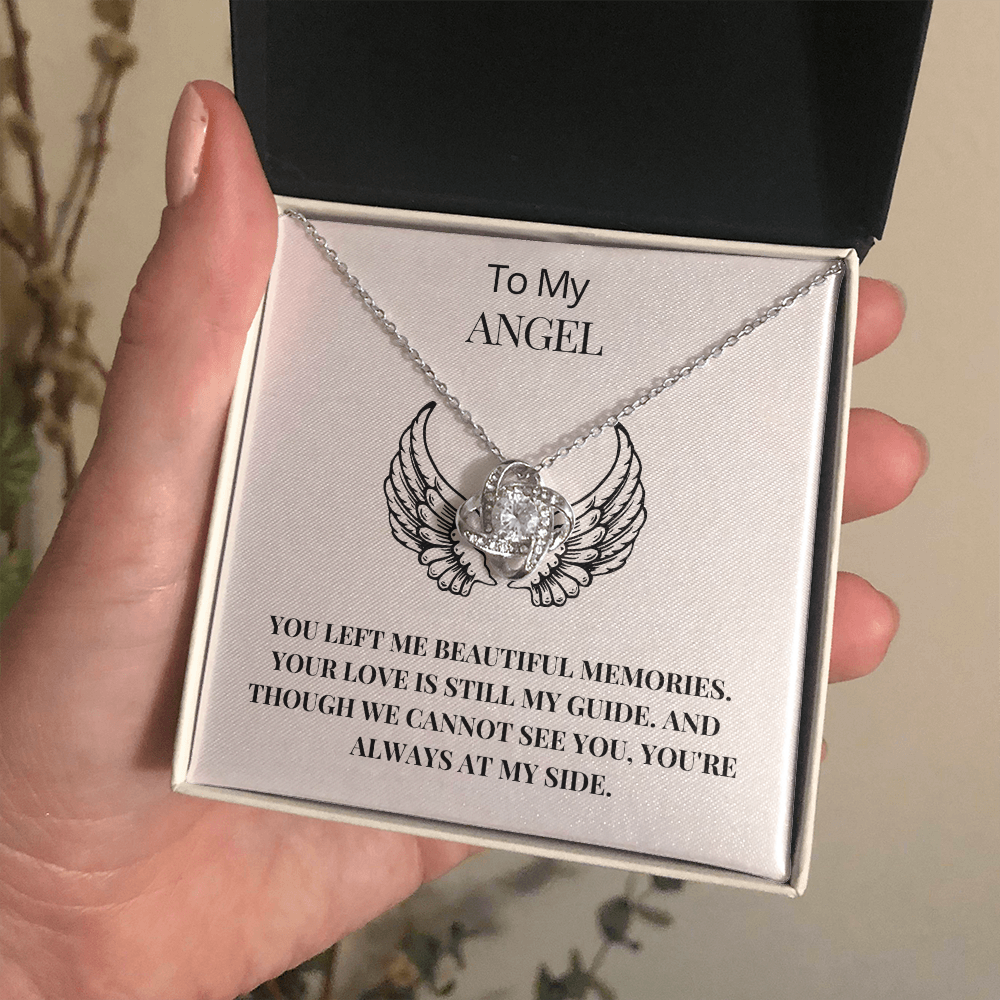 To My Angel - Beautiful Memories - Love Knot Necklace