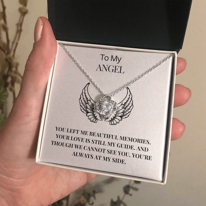 To My Angel - Beautiful Memories - Love Knot Necklace