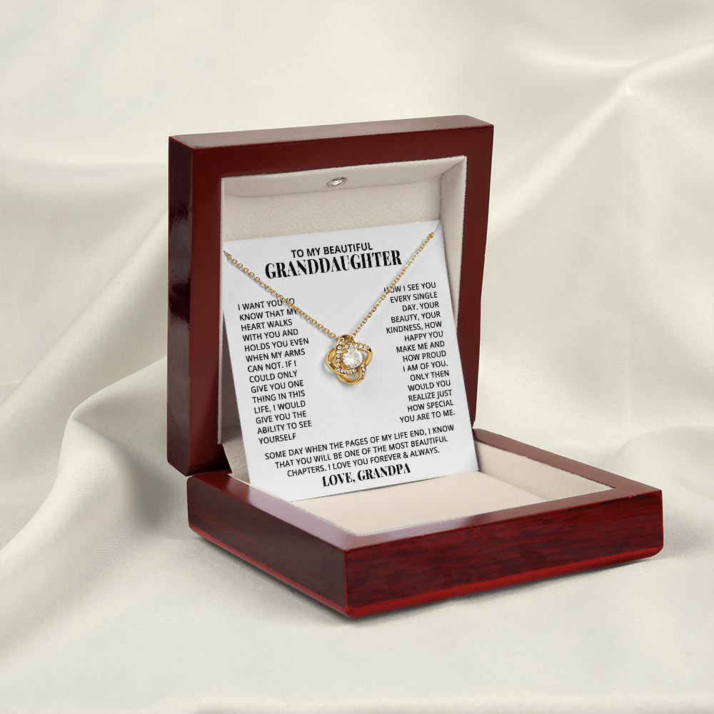[Almost Sold Out] Granddaughter - Kind & Beautiful - Love Knot Necklace