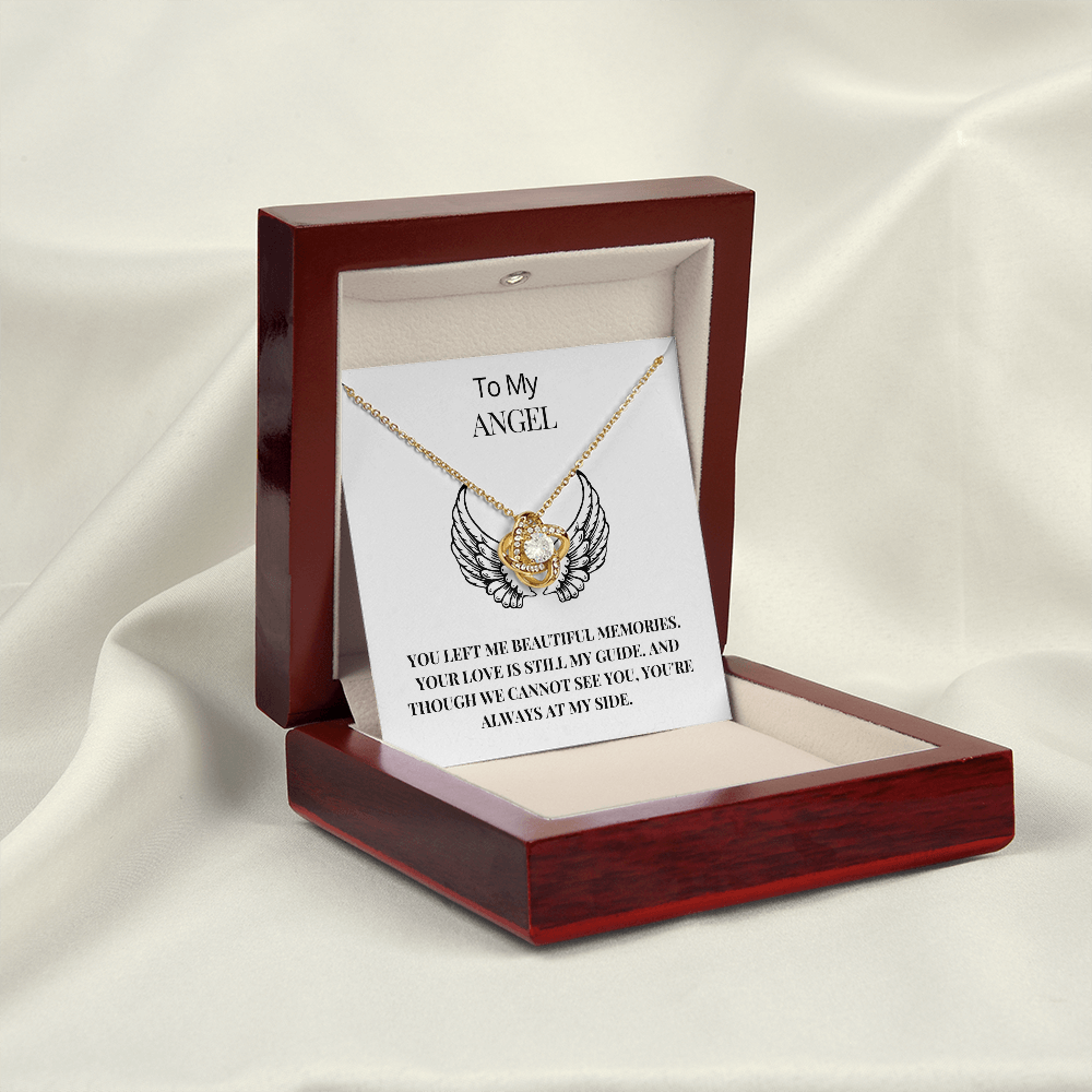 To My Angel - Beautiful Memories - Love Knot Necklace