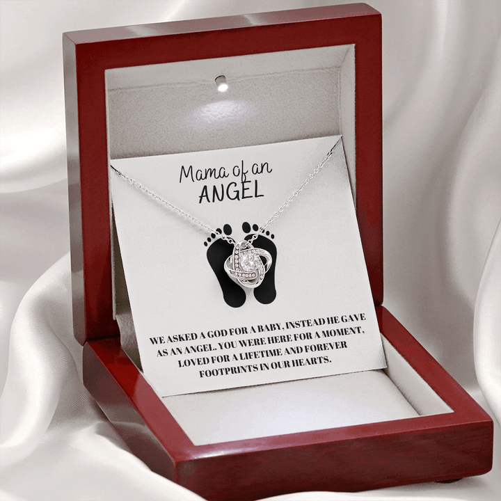 Mama of an Angel - Be Strong - Love Knot Necklace