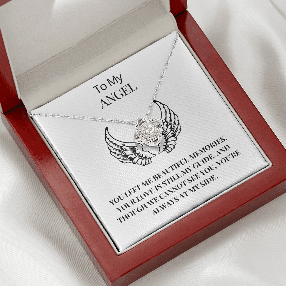 To My Angel - Beautiful Memories - Love Knot Necklace