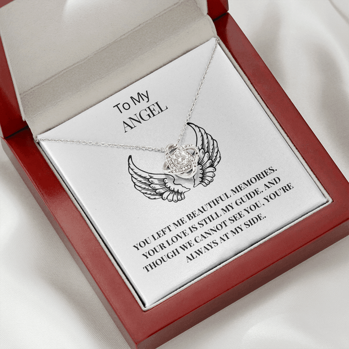 To My Angel - Beautiful Memories - Love Knot Necklace