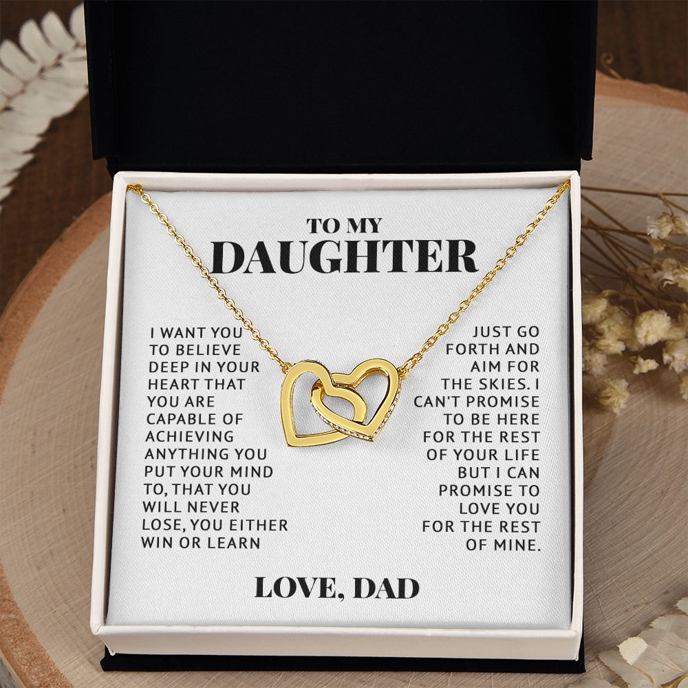 [ Almost Sold Out ] Daughter - Aim for the skies - Interlocking Hearts Necklace