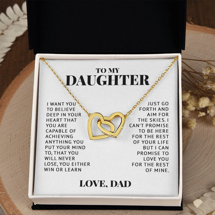 [ Almost Sold Out ] Daughter - Aim for the skies - Interlocking Hearts Necklace