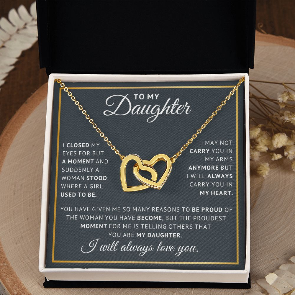 [ Almost Sold Out ] Daughter - My Arms - Interlocking Hearts Necklace