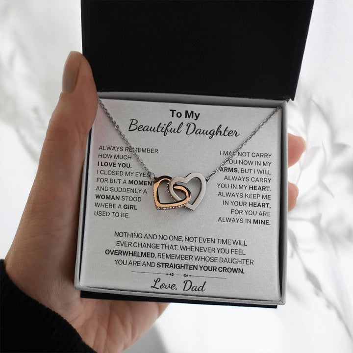 [ Almost Sold Out ] Daughter - Carry You In My Heart - Interlocking Hearts Necklace