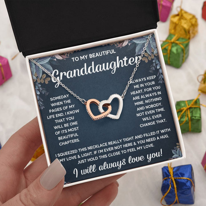 [ Almost Sold Out ] Granddaughter -  Will Last Forever - Interlocking Hearts Necklace