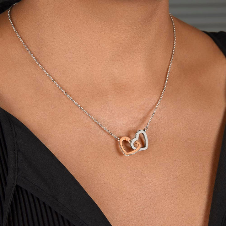 Daughter - When Life Gets Hard - Interlocking Hearts Necklace