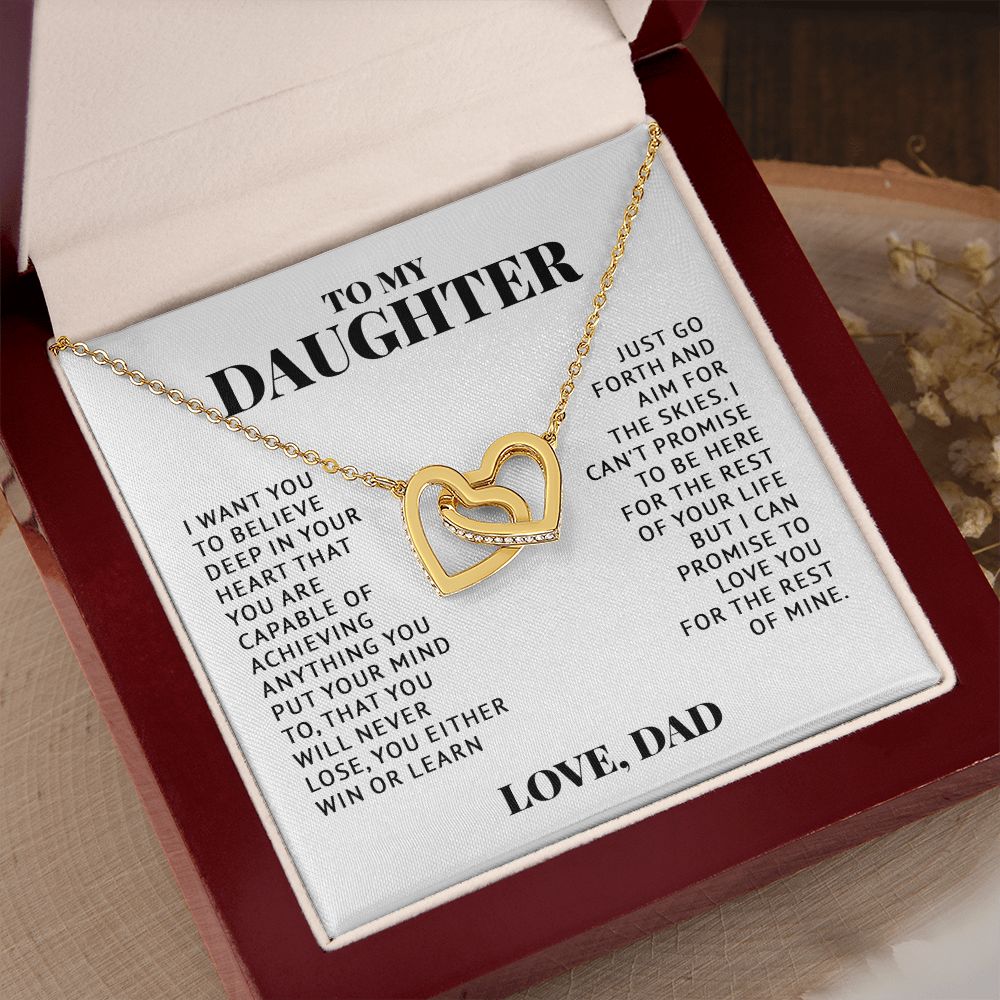 [ Almost Sold Out ] Daughter - Aim for the skies - Interlocking Hearts Necklace