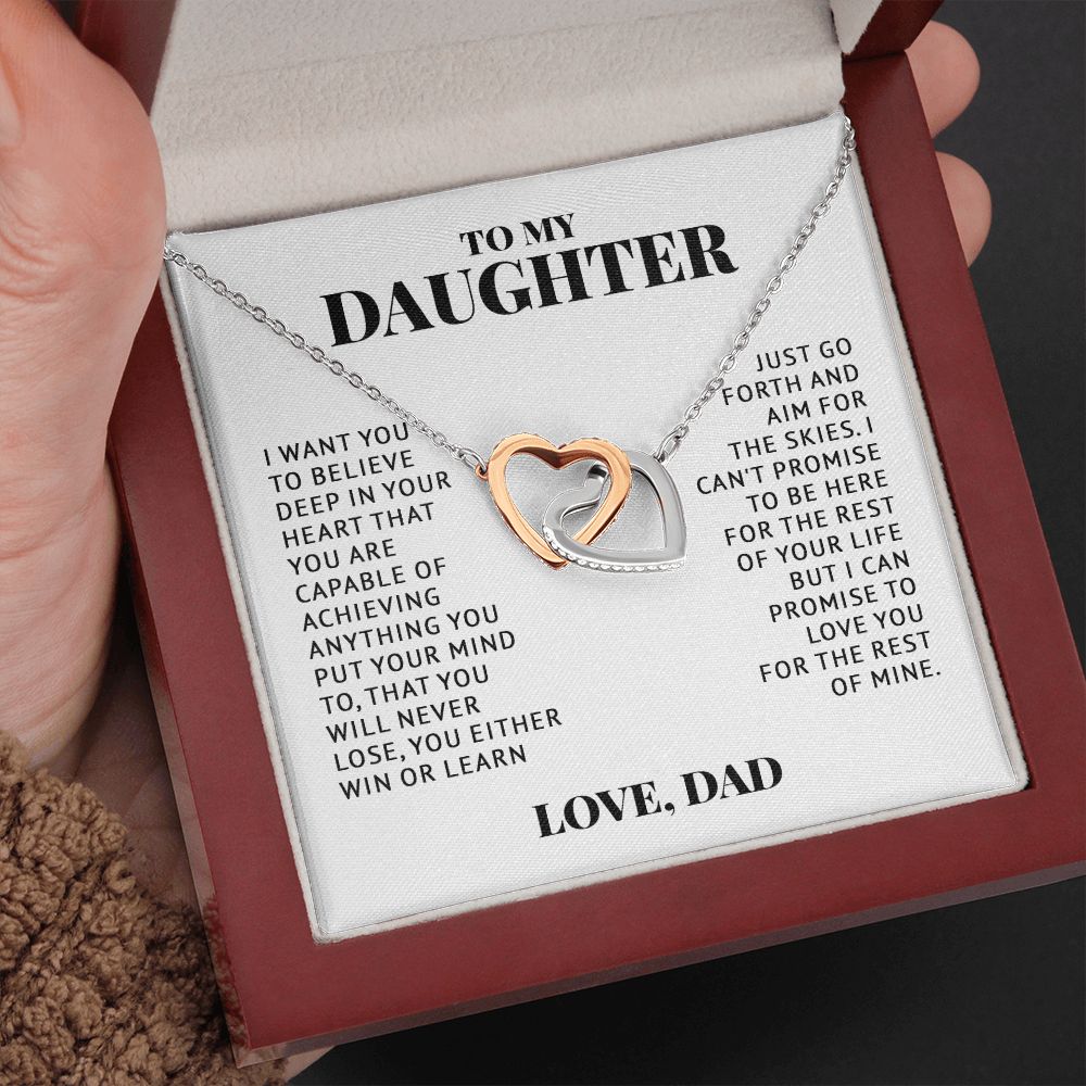 [ Almost Sold Out ] Daughter - Aim for the skies - Interlocking Hearts Necklace