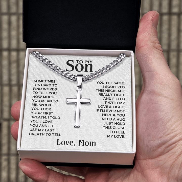 Son - First Breath - Cross Cuban Link Chain