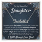 Name necklace to my beautiful daughter necklace from mom from dad mother and daughter necklaces birthday gifts for daughter adult daughter