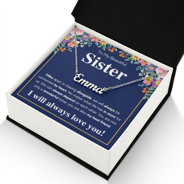Personalized Custom Name Necklace From Sister birthday gifts from sister jewelry sisters necklace big sister little sister best sister gifts