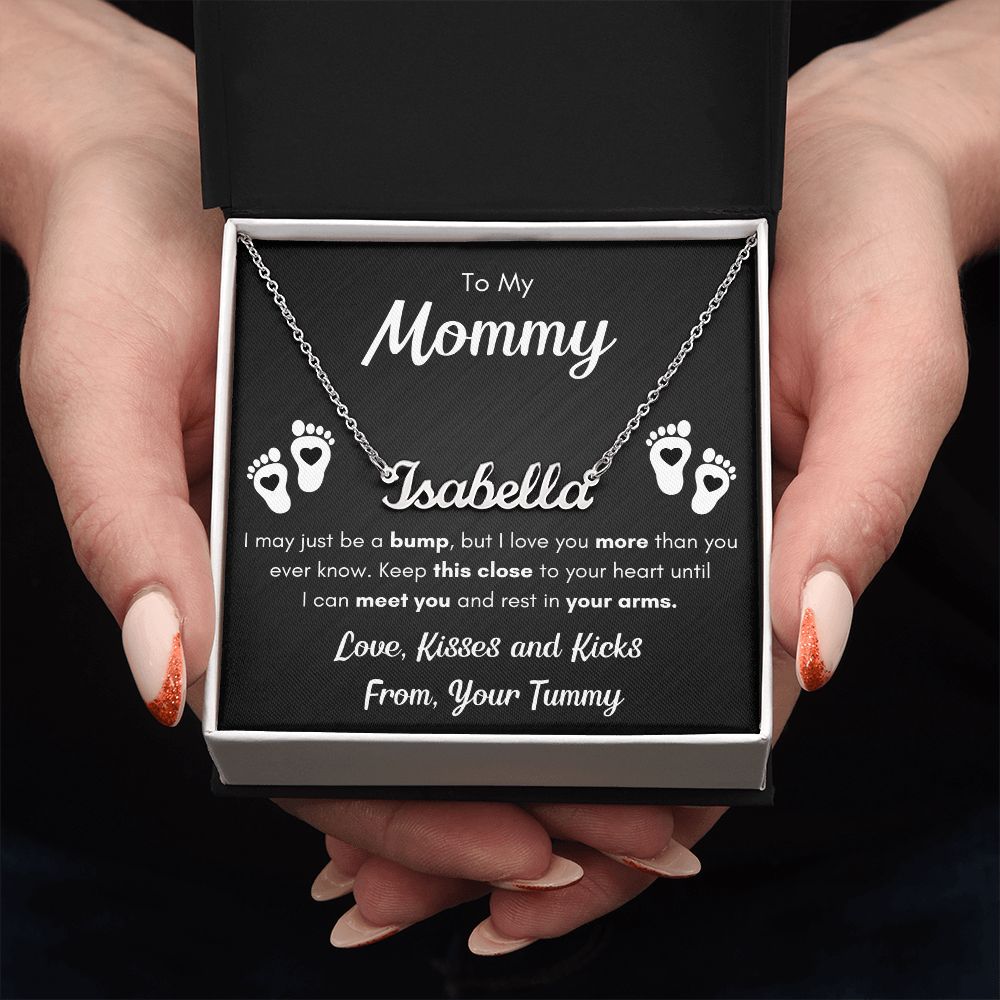 Custom Name Necklace gender reveal gift mommy baby gift set cool gifts for new moms necklace for pregnant women mom to be gifts for new mom