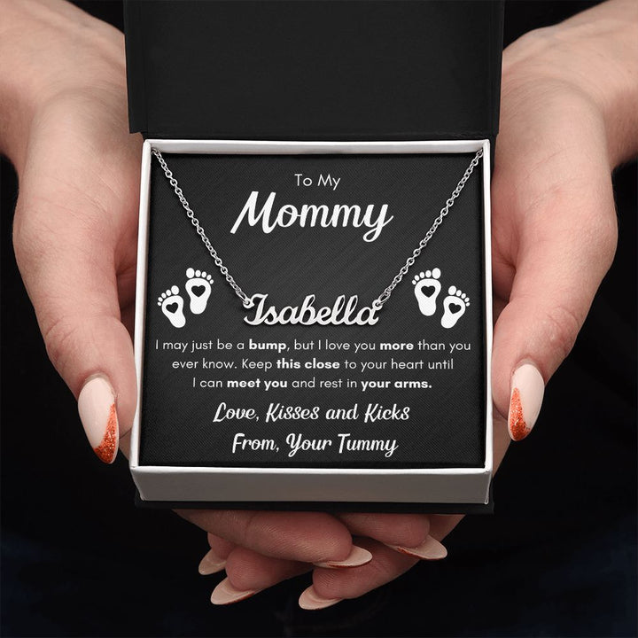 Custom Name Necklace gender reveal gift mommy baby gift set cool gifts for new moms necklace for pregnant women mom to be gifts for new mom