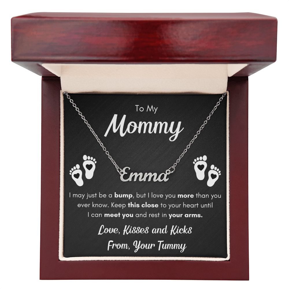 Custom Name Necklace gender reveal gift mommy baby gift set cool gifts for new moms necklace for pregnant women mom to be gifts for new mom